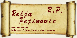 Relja Pejinović vizit kartica